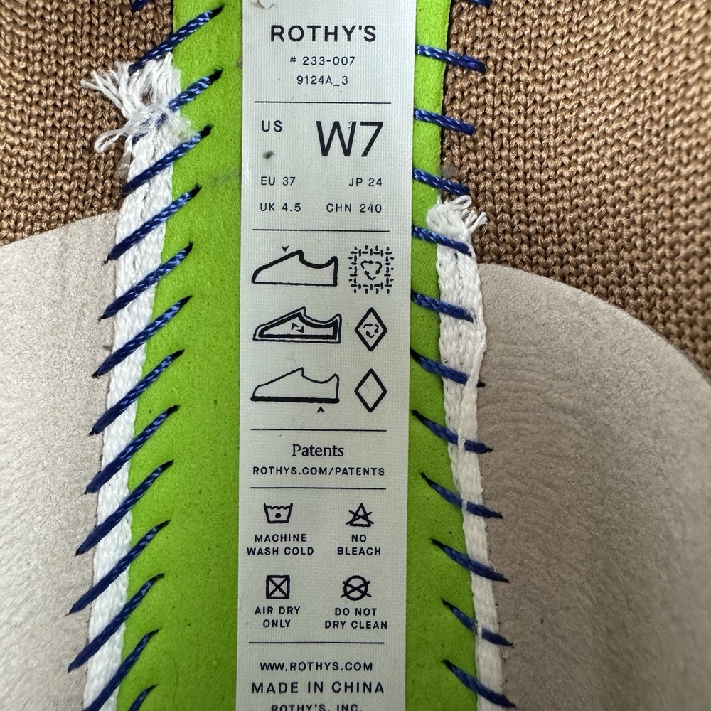 Rothy's Women's The Double Buckle Size 7 Java Chip Wellignton Mary Jane - Picture 6 of 6